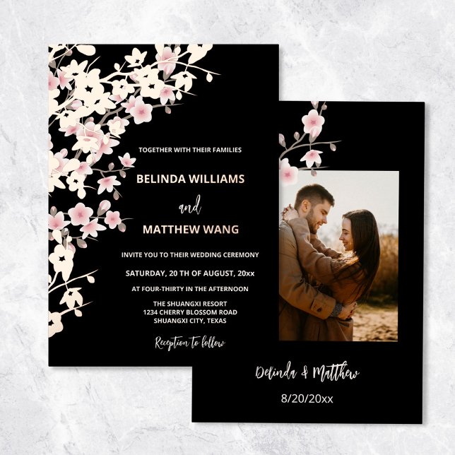 PHOTO Pink Rose Gold Cherry Blossom Wedding (Creator Uploaded)