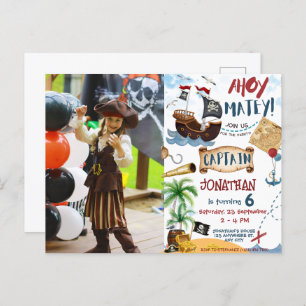 Photo Pirate Birthday Party  Postcard