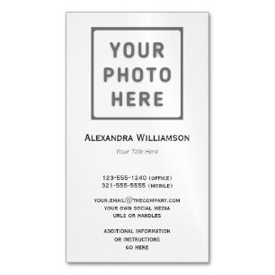 Photo Plain Magnetic Business Card