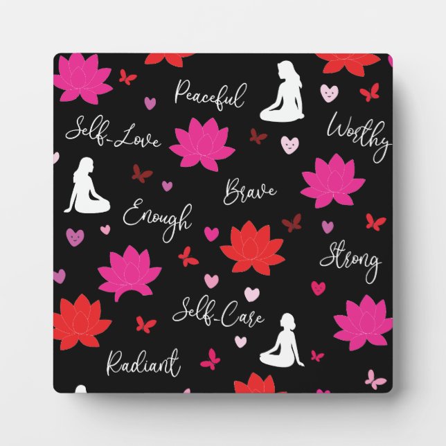 Photo Plaque Floral Motivational Artwork (Front)