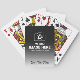 Photo Plus Custom Message Playing Cards