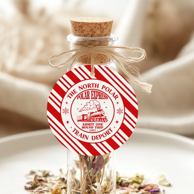 Photo Polar Express Christmas Ticket Classic Round Sticker (Creator Uploaded)