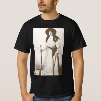 Photo Portrait of a Cowgirl Holding a Rifle, c1910 T-Shirt