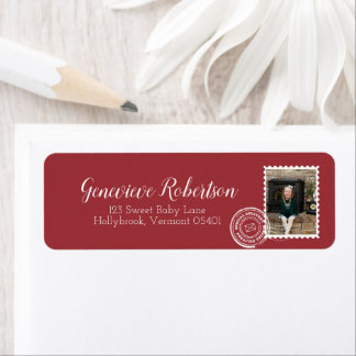 Photo Postage Stamp Special Delivery Red Address