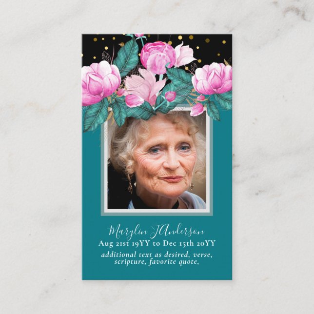 Photo Prayer Cards Memorial Celebration of Life (Front)