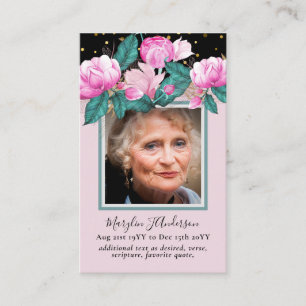 Photo Prayer Cards Memorial Celebration of Life