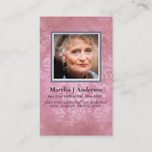 Photo Prayer Cards Memorial Celebration of Life