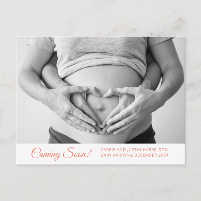 Photo Pregnancy Announcement (Front)
