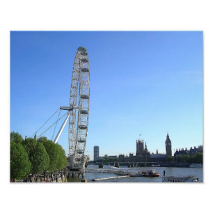 Photo Print with London Eye Ferris Wheel
