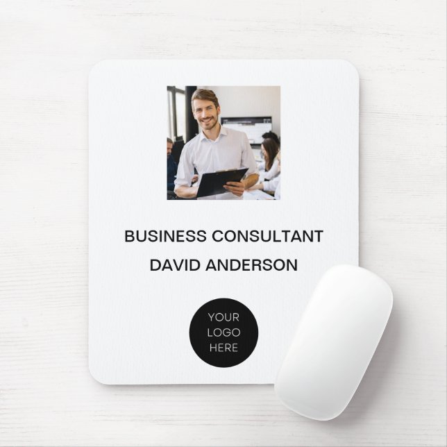 Photo Professional Modern Minimalist Mouse Pad (With Mouse)