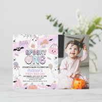 Photo Purple Girls Spooky Halloween 1st Birthday