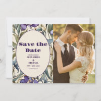 Photo Purple Iris Art Nouveau Wedding