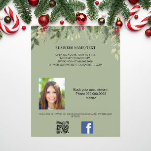Photo qr code beauty makeup Christmas promotion Flyer