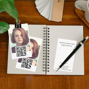 Photo qr code business card