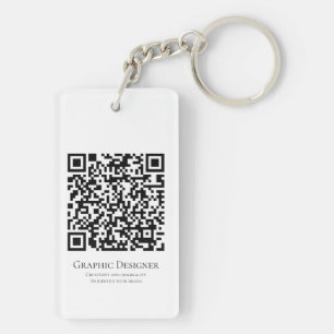 Photo QR code Business Company Key Ring