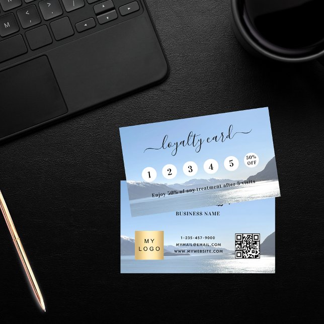 Photo qr code business logo loyalty card (Creator Uploaded)