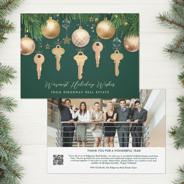 Photo QR Code Real Estate Holiday Card (Creator Uploaded)