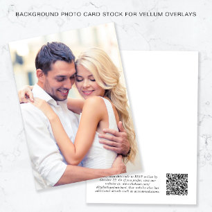 Photo QR Code White Background For Vellum Overlay Invitation