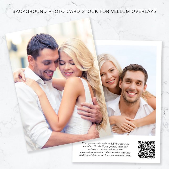 Photo QR Code White Background For Vellum Overlay Invitation (Creator Uploaded)