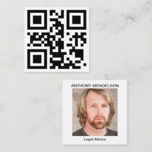 Photo qr photo or logo business card