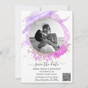 *~* Photo QR WEDDING SAVE the DATE Website AR6 Invitation