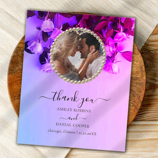 Photo Rainbow Wedding Thank you card (Creator Uploaded)