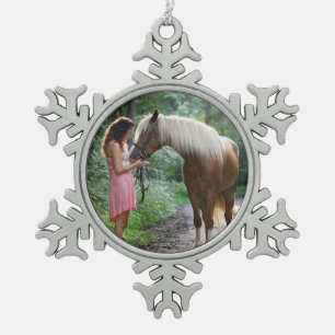 Photo Ready  Snowflake Pewter Christmas Ornament