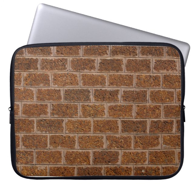 Photo real of a brick wall laptop sleeve (Front)