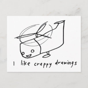 photo realistic drawing of a helicopter postcard