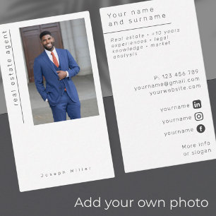 Photo realtor real estate consultant Business Card