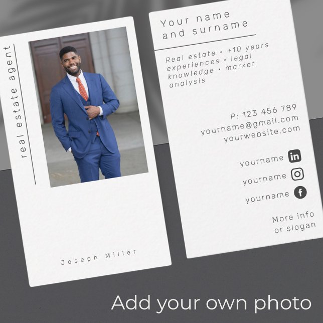 Photo realtor real estate consultant Business Card (Creator Uploaded)