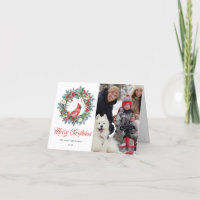 PHOTO Red Cardinal Wreath Christmas