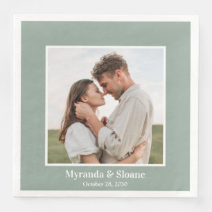 Photo Rehearsal Dinner Eucalyptus Napkin