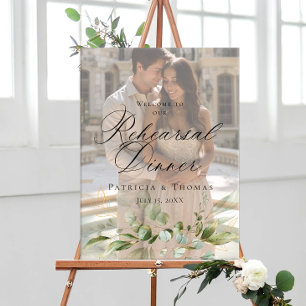 Photo rehearsal dinner welcome sign