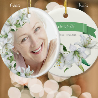 Photo Remembrance Ceramic Tree Decoration