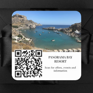 Photo rental travel QR code business Square Sticker
