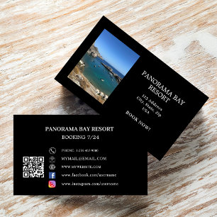 Photo rental travel tourism QR code Business Card