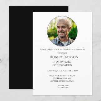 Photo Retirement PartyCelebration  Invitation