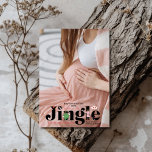 Photo Retro Baby Pregnancy Announcement<br><div class="desc">Share your joyful news with a touch of festive charm using our Photo Christmas Pregnancy Announcement. This delightful card features a personal photo, beautifully framed to showcase your growing family. The design incorporates festive elements like Christmas trees, snowflakes, or holiday accents, along with a heartwarming message that reveals your exciting...</div>