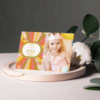 Photo Retro Groovy 70's Themed Kids Birthday