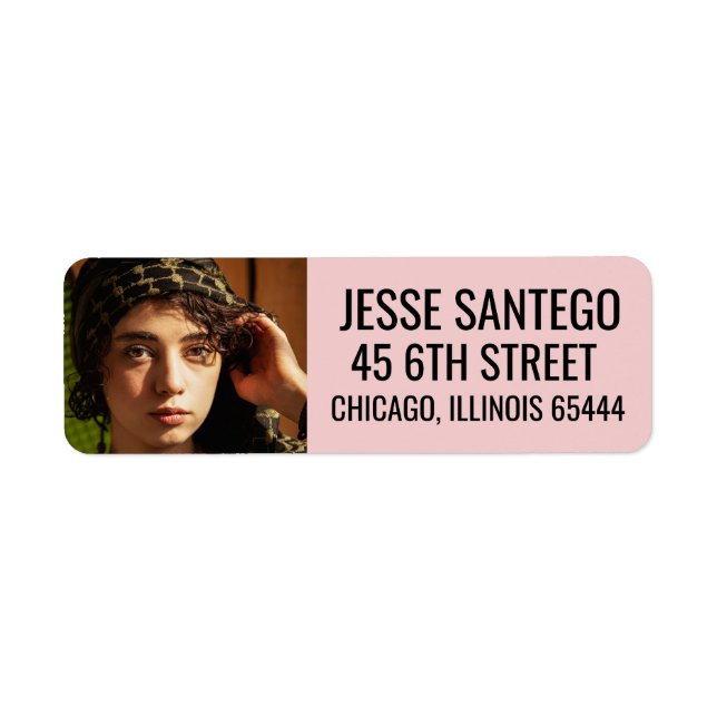 PHOTO RETURN ADDRESS LABELS CUSTOM (Front)