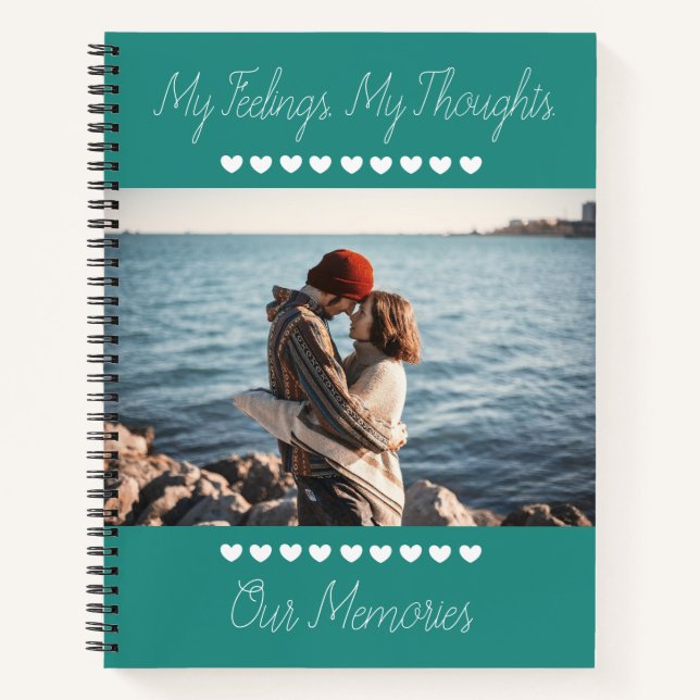 Photo Romantic Diary, Thoughts & Memories Notebook (Front)