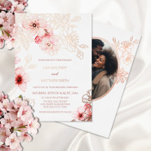 PHOTO Rose Gold  Pink Cherry Blossom Wedding