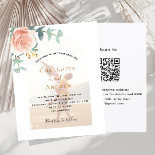 Photo rose photo arch QR RSVP budget wedding
