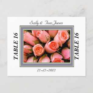 PHOTO & ROSE TABLE NUMBER CARD TEMPLATES