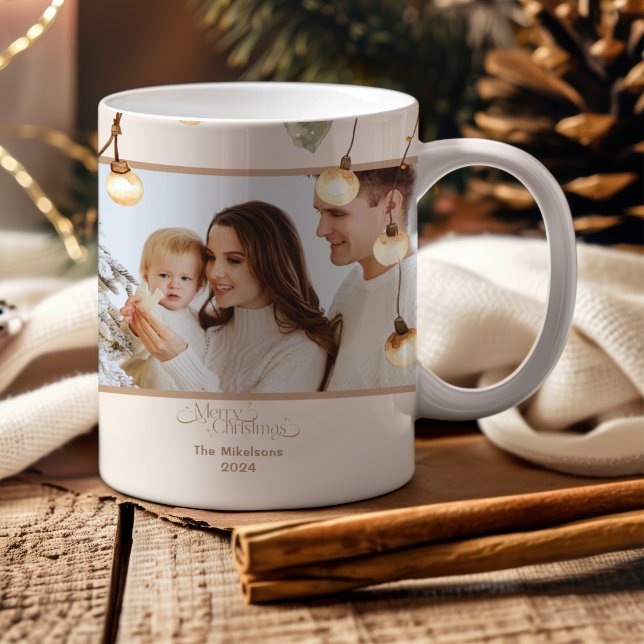 Photo Rustic Botanical Christmas Coffee Mug (Creator Uploaded)