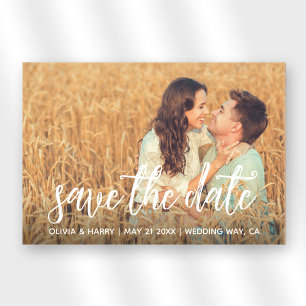 Photo Rustic Elegant Modern Save The Date Acrylic Invitations