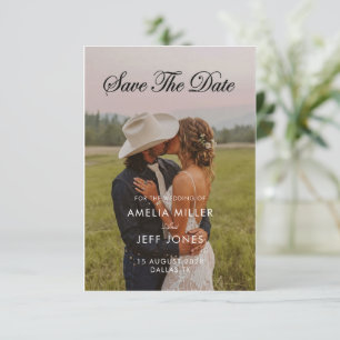 photo rustic minimal simple modern cowboy save the date