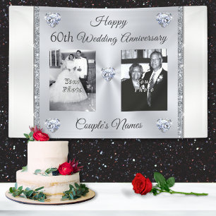 PHOTO(S), 60th Wedding Anniversary Decorations Banner