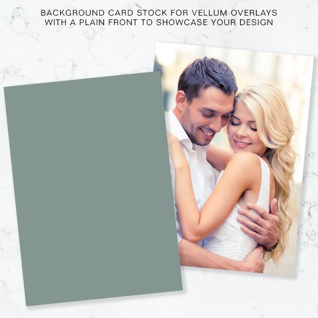 Photo Sage Green Background For Vellum Overlay Invitation (Creator Uploaded)